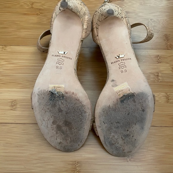 Elaine Turner Cork Nude Heels - Picture 4 of 4